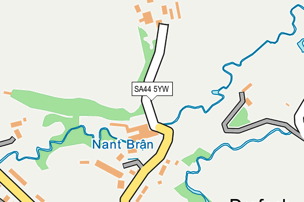 SA44 5YW map - OS OpenMap – Local (Ordnance Survey)