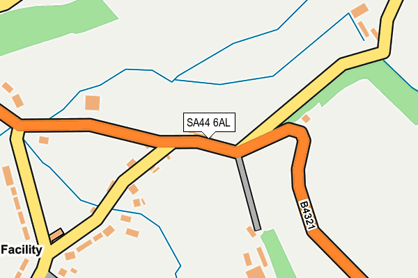 SA44 6AL map - OS OpenMap – Local (Ordnance Survey)