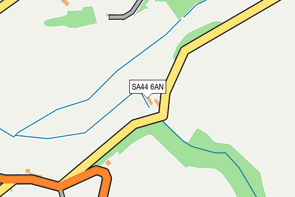 SA44 6AN map - OS OpenMap – Local (Ordnance Survey)