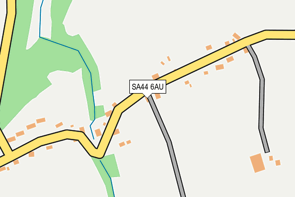 SA44 6AU map - OS OpenMap – Local (Ordnance Survey)