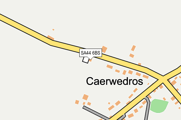 SA44 6BS map - OS OpenMap – Local (Ordnance Survey)