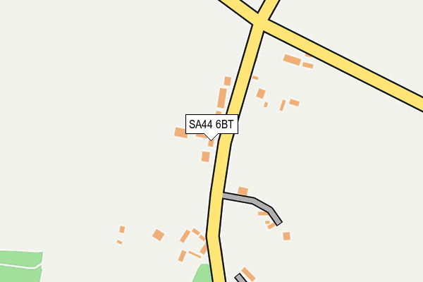 SA44 6BT map - OS OpenMap – Local (Ordnance Survey)