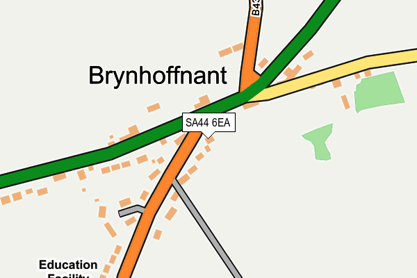 SA44 6EA map - OS OpenMap – Local (Ordnance Survey)