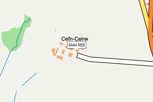 SA44 6EB map - OS OpenMap – Local (Ordnance Survey)