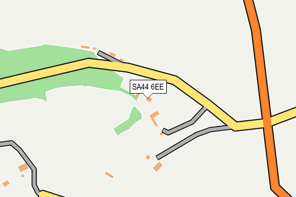 SA44 6EE map - OS OpenMap – Local (Ordnance Survey)