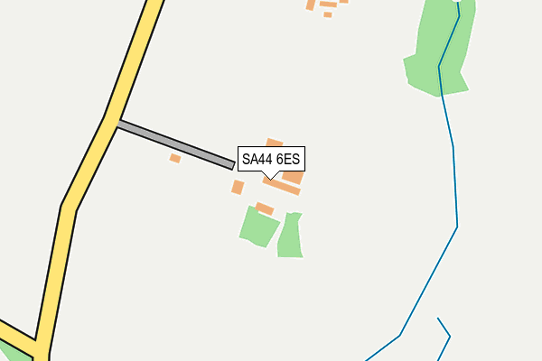 SA44 6ES map - OS OpenMap – Local (Ordnance Survey)