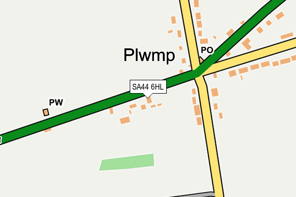 SA44 6HL map - OS OpenMap – Local (Ordnance Survey)