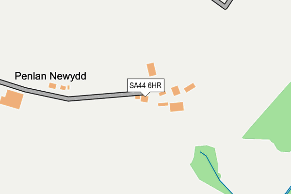 SA44 6HR map - OS OpenMap – Local (Ordnance Survey)