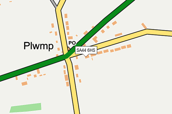 SA44 6HS map - OS OpenMap – Local (Ordnance Survey)