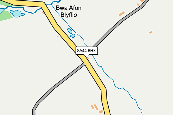 SA44 6HX map - OS OpenMap – Local (Ordnance Survey)