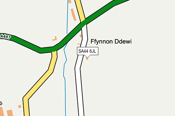SA44 6JL map - OS OpenMap – Local (Ordnance Survey)