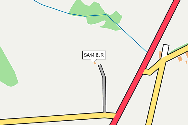 SA44 6JR map - OS OpenMap – Local (Ordnance Survey)