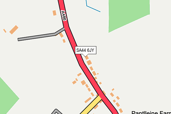 SA44 6JY map - OS OpenMap – Local (Ordnance Survey)