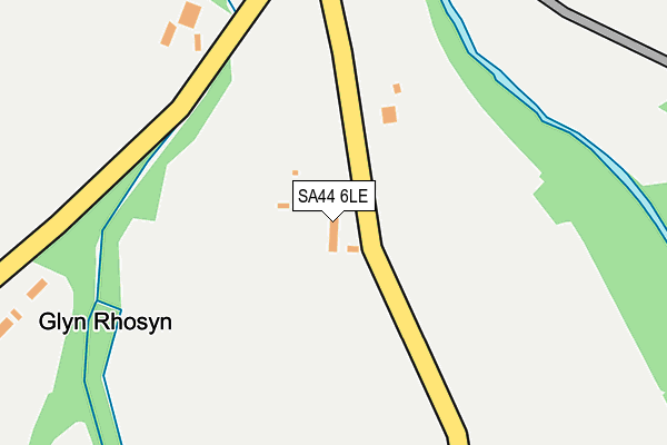 SA44 6LE map - OS OpenMap – Local (Ordnance Survey)