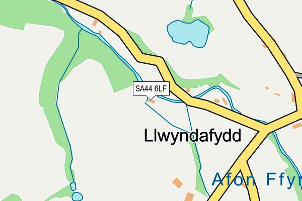 SA44 6LF map - OS OpenMap – Local (Ordnance Survey)
