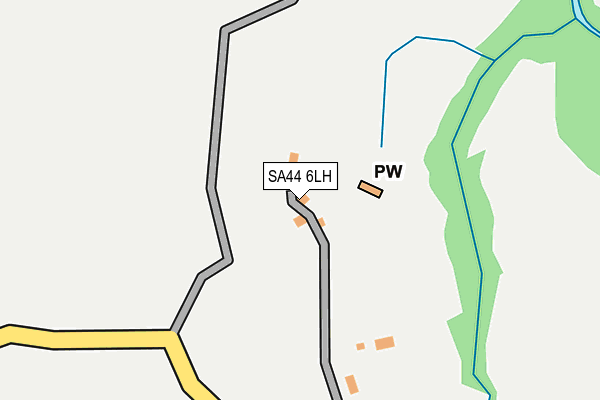 SA44 6LH map - OS OpenMap – Local (Ordnance Survey)