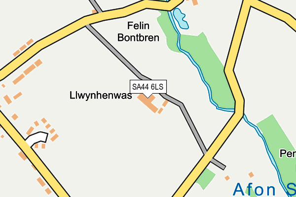 SA44 6LS map - OS OpenMap – Local (Ordnance Survey)