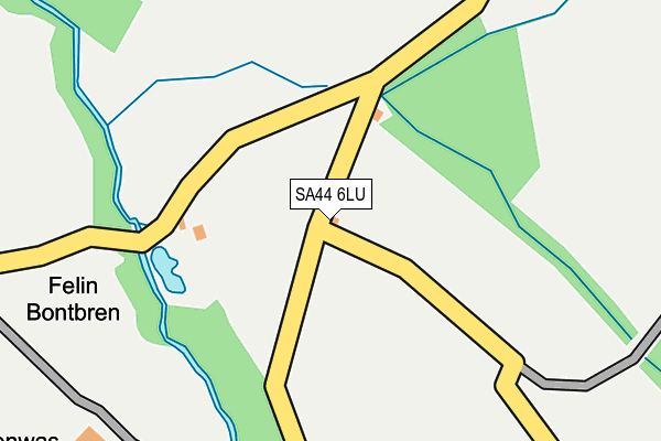 SA44 6LU map - OS OpenMap – Local (Ordnance Survey)