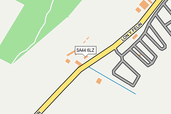 SA44 6LZ map - OS OpenMap – Local (Ordnance Survey)