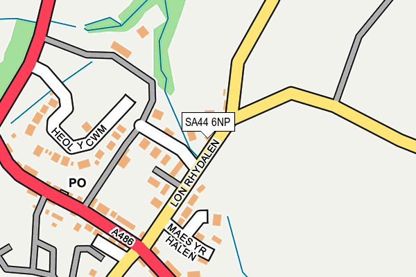 SA44 6NP map - OS OpenMap – Local (Ordnance Survey)