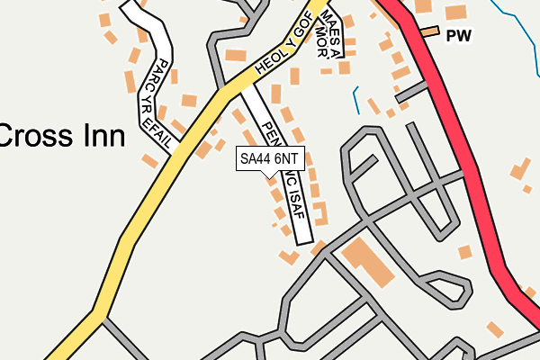 SA44 6NT map - OS OpenMap – Local (Ordnance Survey)