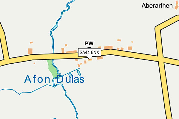 SA44 6NX map - OS OpenMap – Local (Ordnance Survey)