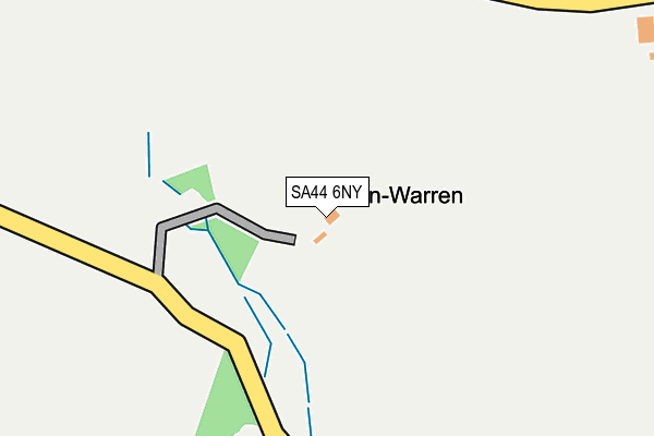 SA44 6NY map - OS OpenMap – Local (Ordnance Survey)