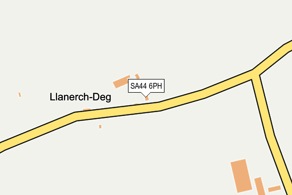 SA44 6PH map - OS OpenMap – Local (Ordnance Survey)