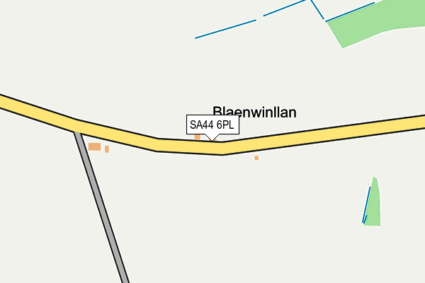SA44 6PL map - OS OpenMap – Local (Ordnance Survey)