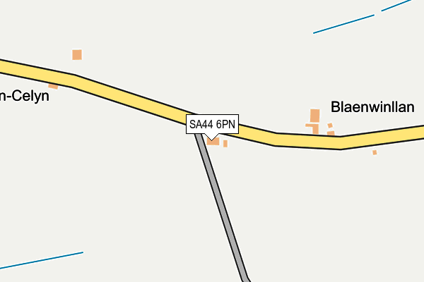 SA44 6PN map - OS OpenMap – Local (Ordnance Survey)