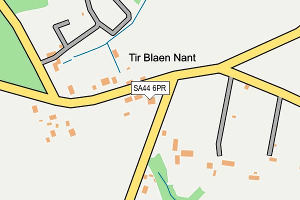 SA44 6PR map - OS OpenMap – Local (Ordnance Survey)