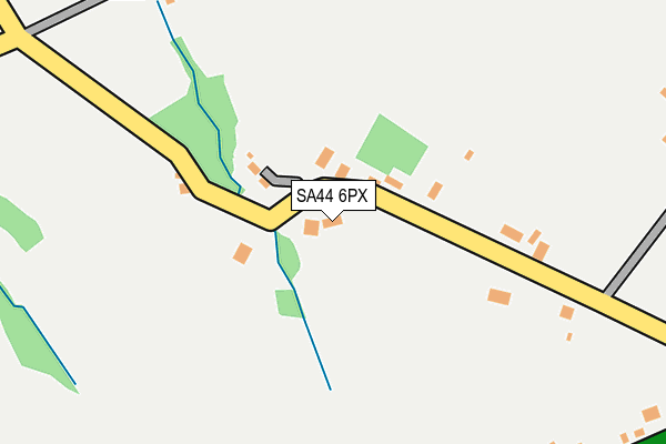 SA44 6PX map - OS OpenMap – Local (Ordnance Survey)