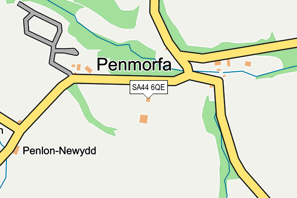 SA44 6QE map - OS OpenMap – Local (Ordnance Survey)