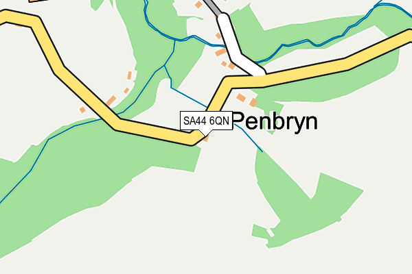 SA44 6QN map - OS OpenMap – Local (Ordnance Survey)