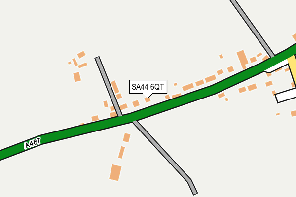 SA44 6QT map - OS OpenMap – Local (Ordnance Survey)