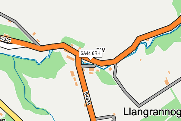 SA44 6RH map - OS OpenMap – Local (Ordnance Survey)