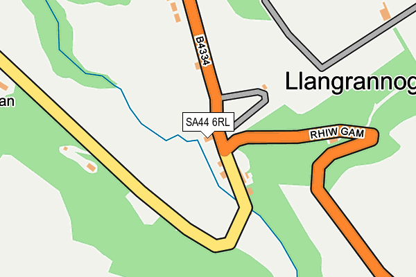 SA44 6RL map - OS OpenMap – Local (Ordnance Survey)