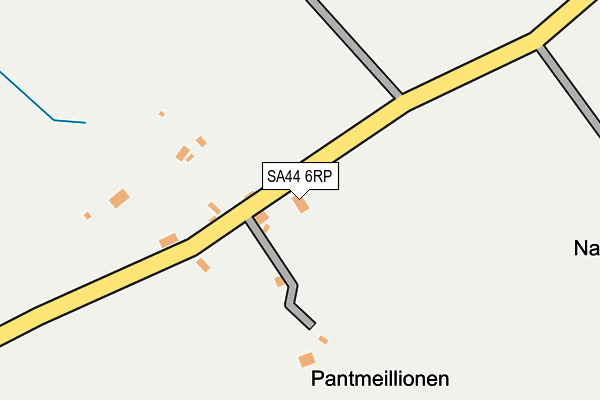 SA44 6RP map - OS OpenMap – Local (Ordnance Survey)