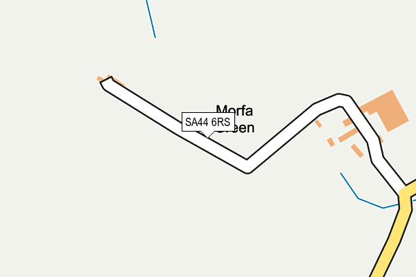 SA44 6RS map - OS OpenMap – Local (Ordnance Survey)