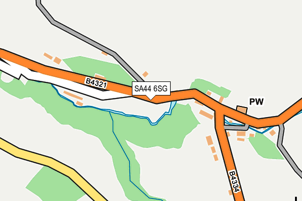 SA44 6SG map - OS OpenMap – Local (Ordnance Survey)