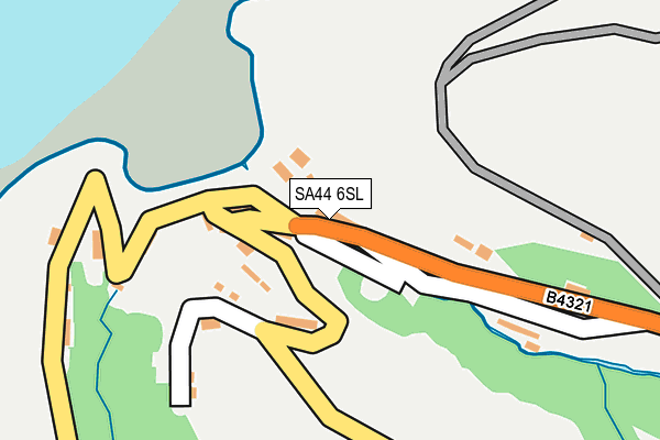 SA44 6SL map - OS OpenMap – Local (Ordnance Survey)