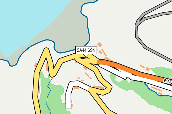 SA44 6SN map - OS OpenMap – Local (Ordnance Survey)