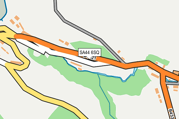 SA44 6SQ map - OS OpenMap – Local (Ordnance Survey)