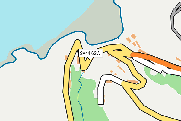 SA44 6SW map - OS OpenMap – Local (Ordnance Survey)