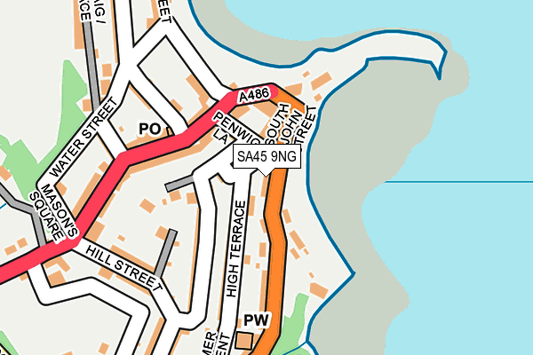 SA45 9NG map - OS OpenMap – Local (Ordnance Survey)