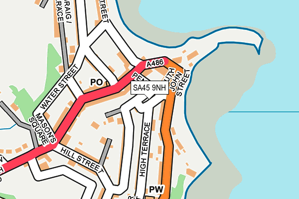 SA45 9NH map - OS OpenMap – Local (Ordnance Survey)