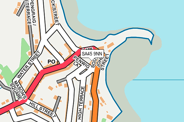 SA45 9NN map - OS OpenMap – Local (Ordnance Survey)