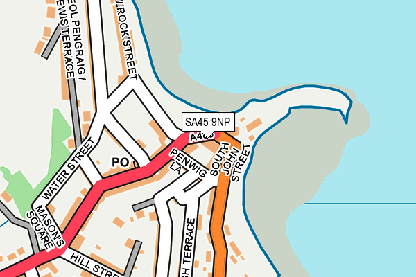 SA45 9NP map - OS OpenMap – Local (Ordnance Survey)