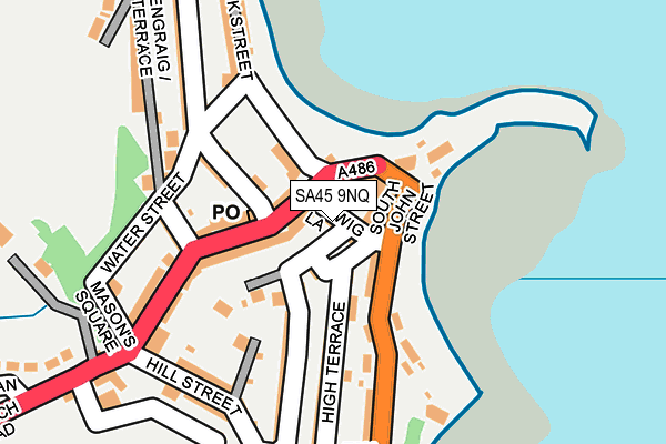 SA45 9NQ map - OS OpenMap – Local (Ordnance Survey)