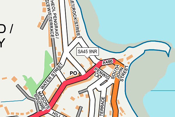 SA45 9NR map - OS OpenMap – Local (Ordnance Survey)